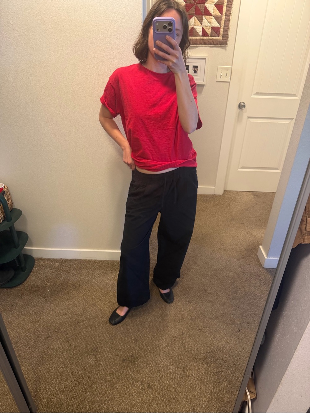 Black pull on drawstring pants - Picture 2 of 6